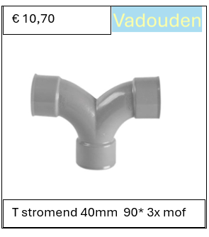T stromend 40mm  90* 3x mof