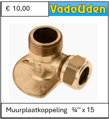 Muurplaatkoppeling   ¾’’ x 15