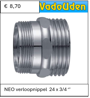 NEO verloopnippel 24 x 3/4''