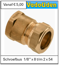 Schroefbus  1/8’’ x 8 t/m 2 x 54