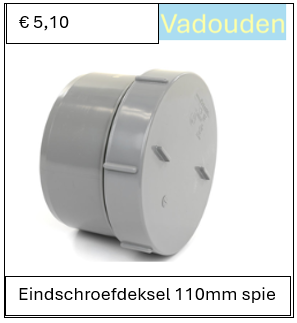 Eindschroefdeksel 110mm spie