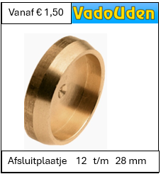 Afsluitplaatje    12   t/m   28 mm