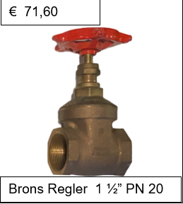 Schuifafsluiter Brons Regler 1 1/2'' PN 20