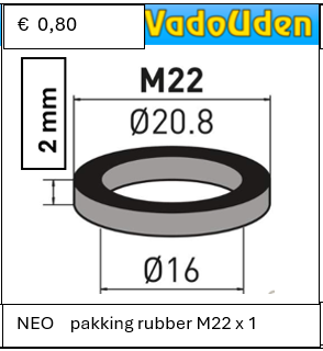 NEO pakking rubber M22 x 1