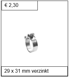 Breedband verzinkt 29 x 31 mm
