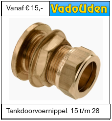 Tankdoorvoernippel  15 t/m 28