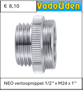 NEO verloopnippel 1/2'' x M24 x 1''