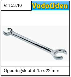 Openringsleutel  15 x 22 mm