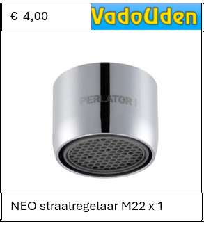NEO straalregelaar M22 x 1