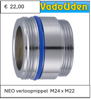 NEO verloopnippel M24 x M22
