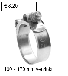 Breedband verzinkt 160 x 170 mm