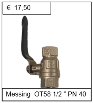 Kogelkraan messing vernikkeld OT58 1/2'' PN 40