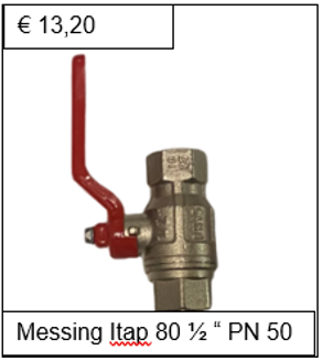 Kogelkraan messing vernikkeld Itap 80 1/2'' PN 50