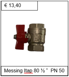 Kogelkraan messing vernikkeld Itap 80 1/2'' PN 50