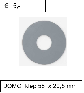 JOMO klep 58 x 20,5 mm
