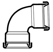 Korte bocht 88° 2 x manchet