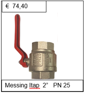 Kogelkraan messing vernikkeld Itap 2'' PN 25