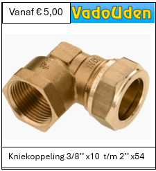 Kniekoppeling 3/8’’ x10  t/m 2’’ x54