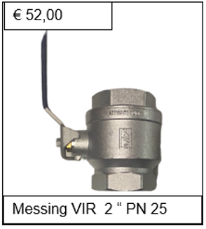 Kogelkraan messing vernikkeld VIR 2'' PN 25