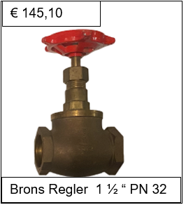 Klepafsluiter Brons Regler 1 1/2'' PN 32