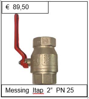 Kogelkraan messing vernikkeld Itap 2'' PN 25