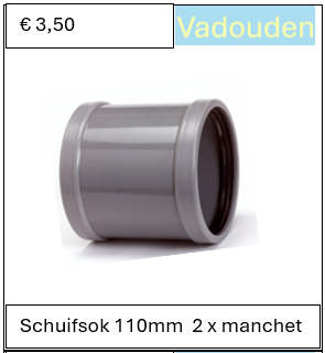 Schuifsok 110mm  2 x manchet
