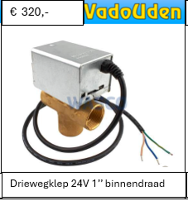 Driewegklep 24V 1’’ binnendraad