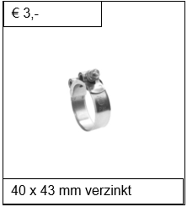 Breedband verzinkt 40 x 43 mm