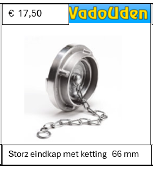 Storz eindkap met ketting   66 mm