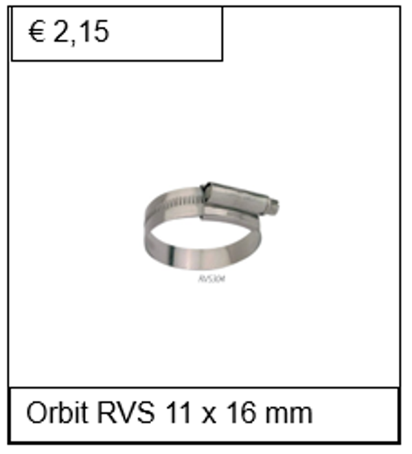 Orbit RVS W4 11 x 16 mm