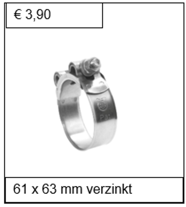 Breedband verzinkt 61 x 63 mm