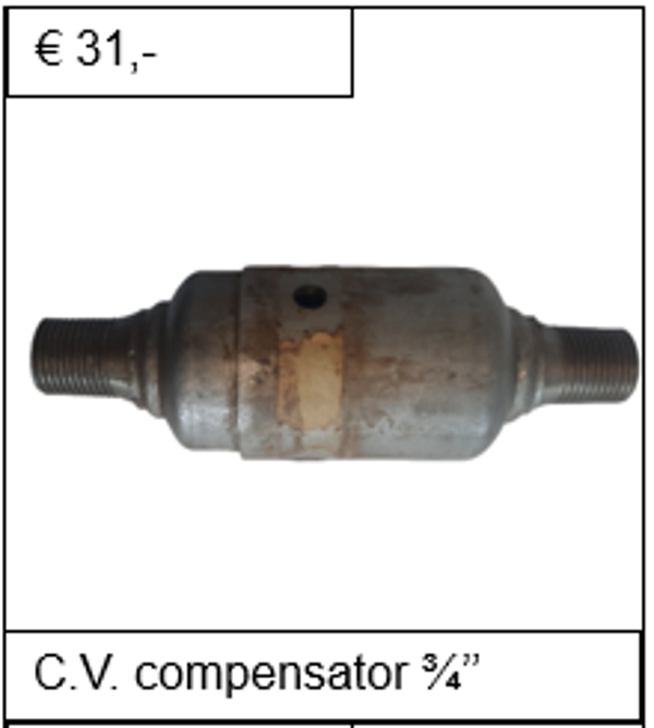Leidingcompensator C.V. 3/4''