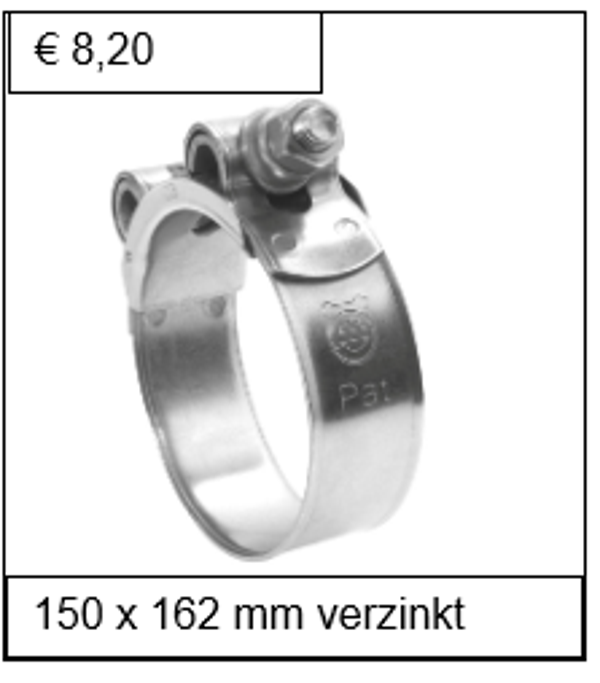 Breedband verzinkt 150 x 162 mm