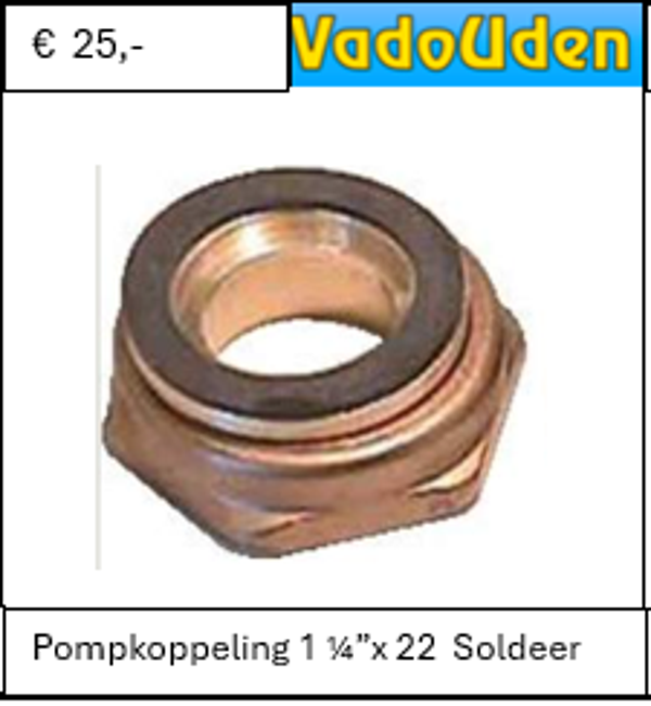 Pompkoppeling 1 ¼”x 22  Soldeer