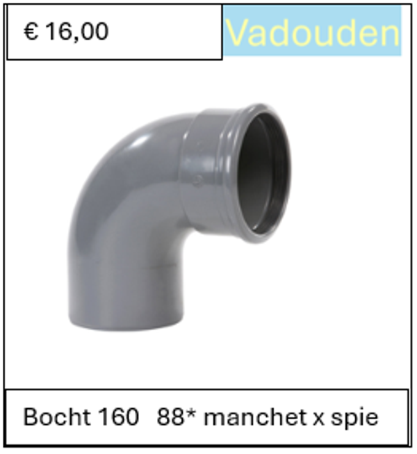 Bocht 160   88* manchet x spie