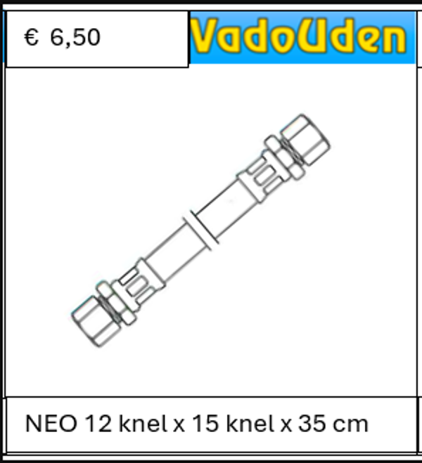 AANSLUITSLANG NEO 12 knel x 15 knel x 35 cm