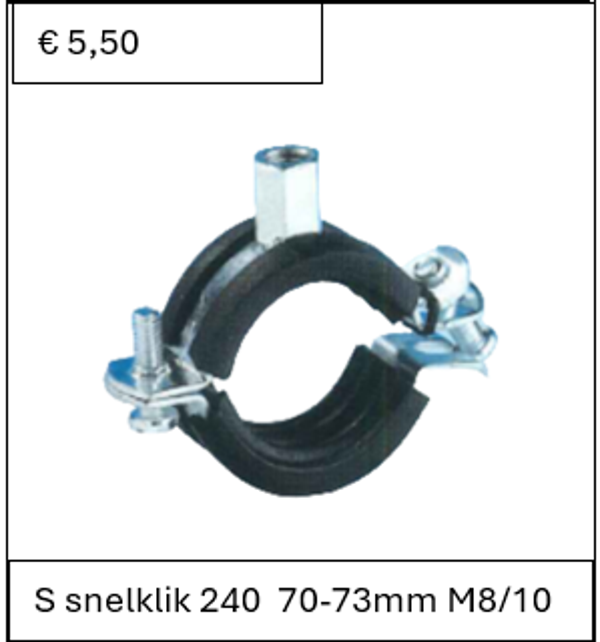 S snelklik 240  70-73mm M8/10