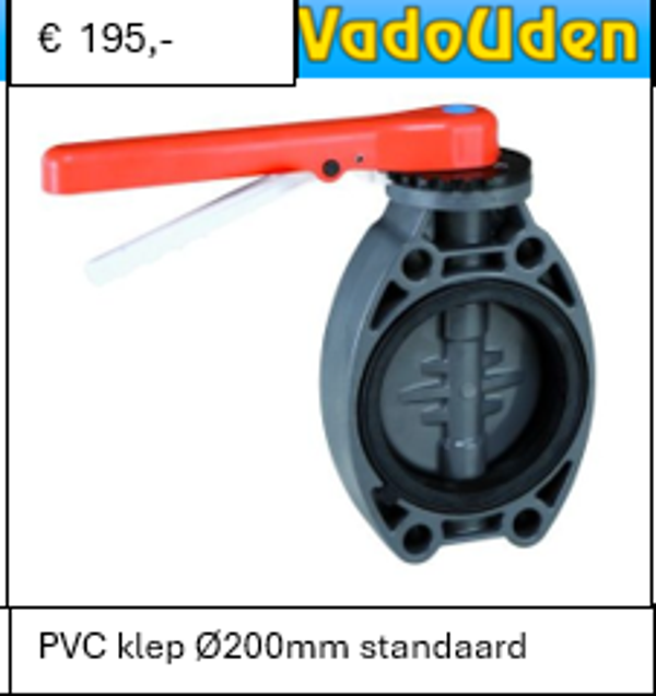 PVC klep Ø200mm standaard