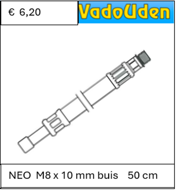 AANSLUITSLANG NEO M8 x 10 mm buis 50 cm