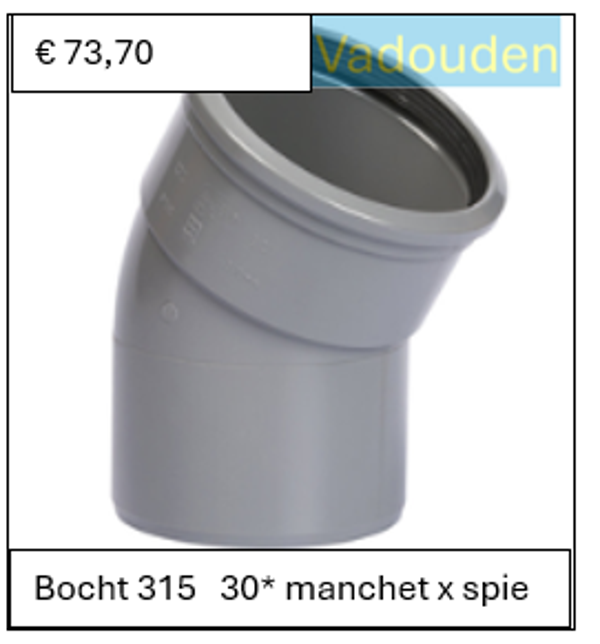 Bocht 315   30* manchet x spie