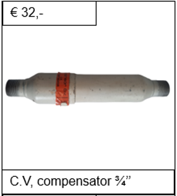 Leidingcompensator C.V. 3/4''