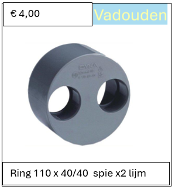 Ring 110 x 40/40  spie x2 lijm