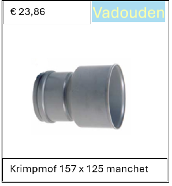 Krimpmof 157 x 125 manchet