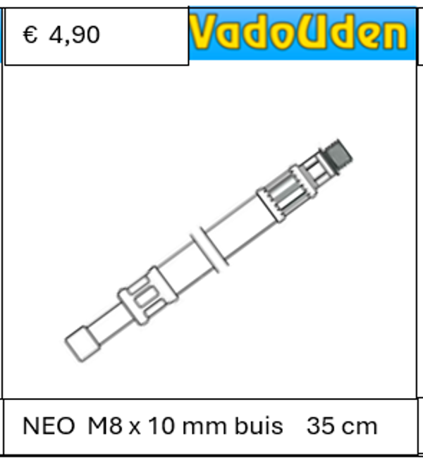AANSLUITSLANG NEO M8 x 10 mm buis 35 cm