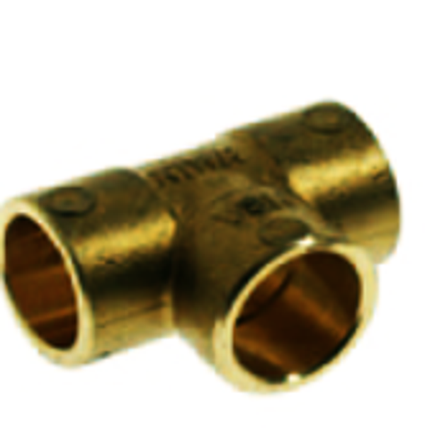 Messing soldeer t-stuk