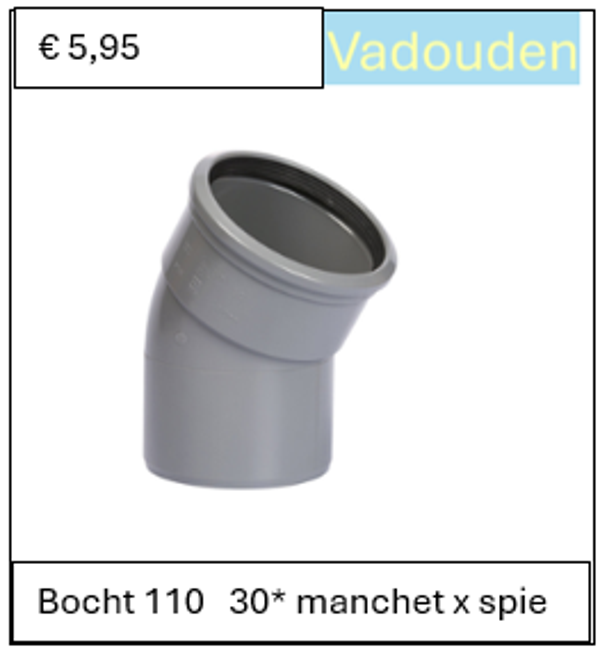 Bocht 110   30* manchet x spie