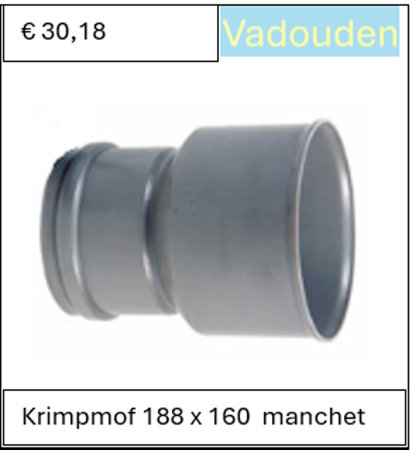Krimpmof 188 x 160  manchet