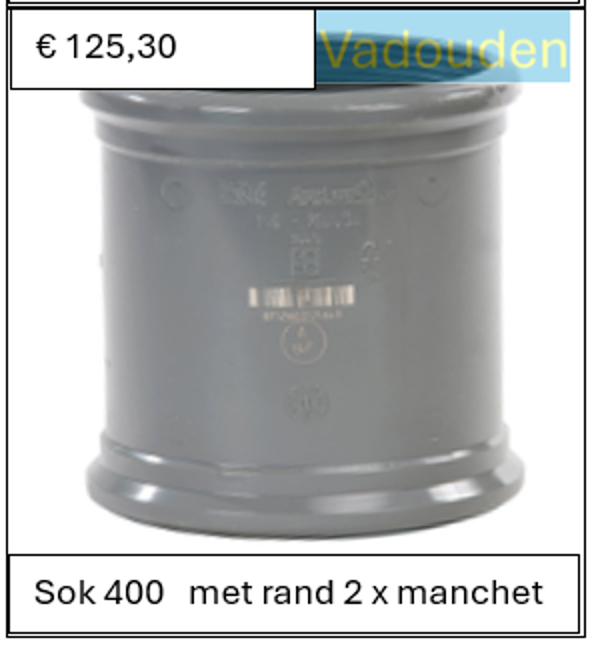 Sok 400   met rand 2 x manchet