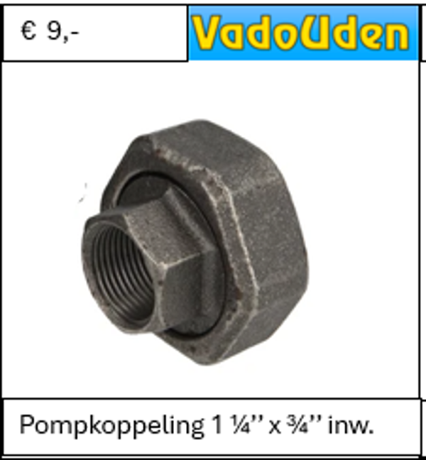 Pompkoppeling 1 ¼’’ x ¾’’ inw.