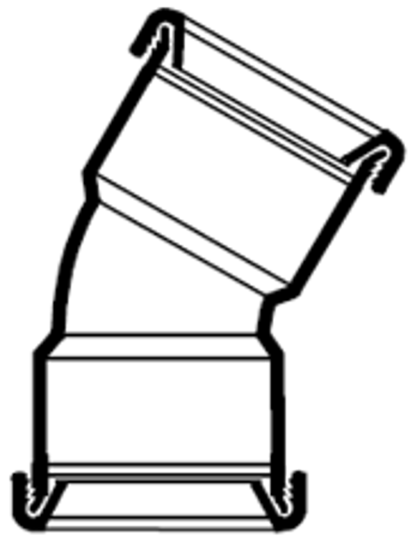 Korte bocht 30° 2 x manchet